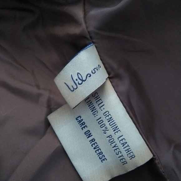 Wilsons Vintage leather biker asymmetric moto quilted shoulder distressed - Picture 4 of 7